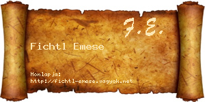 Fichtl Emese névjegykártya